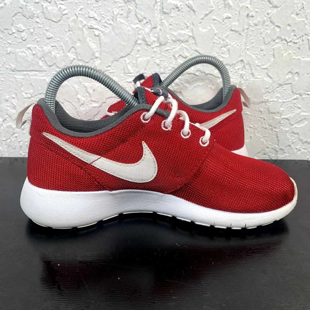 Nike Shoes Women 6.5 Roshe One Gym Red White GS Running Sneakers Kids 5Y